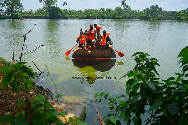 Demonstration, on flood management