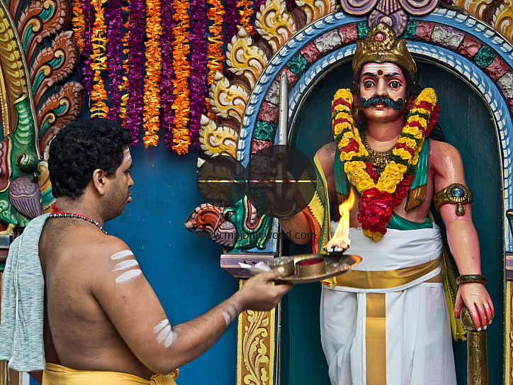 Singapore.17 January,2014. Thaipusam Hindu Tamil festival celebrated in Little India, Singapore. Some devotees have their bodies pierced with skewers