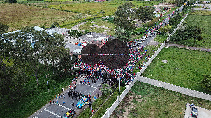 Migrant Caravan from Honduras from Above