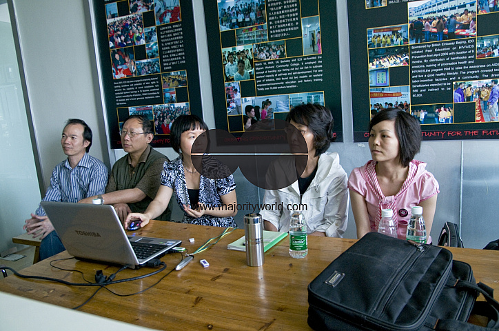 CHINA Migrant workers from the countryside attending training programme to improve skills and learn legal rights in Shenzhen, Guangdong province.