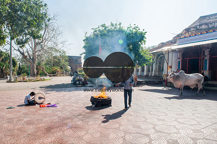  A typical scene outside a temple in Mandore, Rajasthan.