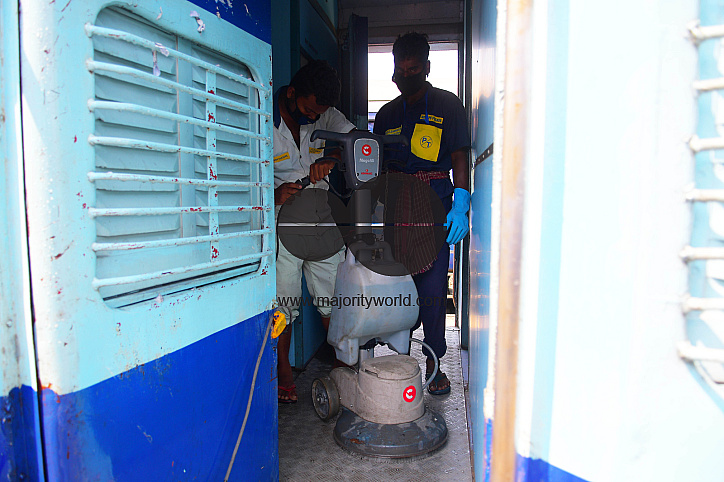 Train carriage converted into isolation ward