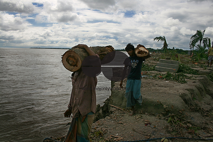 River around Sundarban become polluted