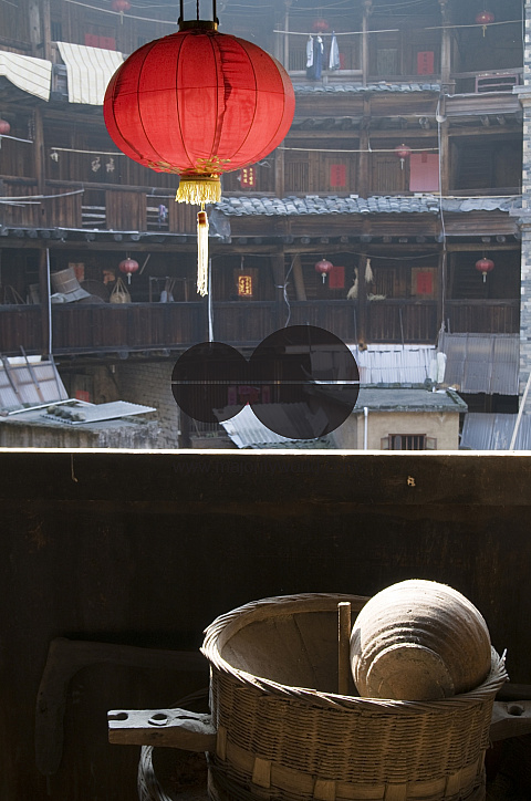 CHINA Traditional Hakka house in a village  in Fujian province.