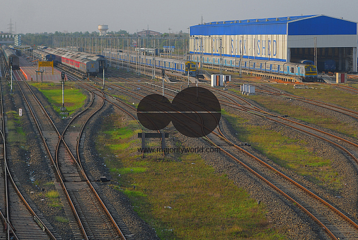 Deserted view of the railway station during lockdown