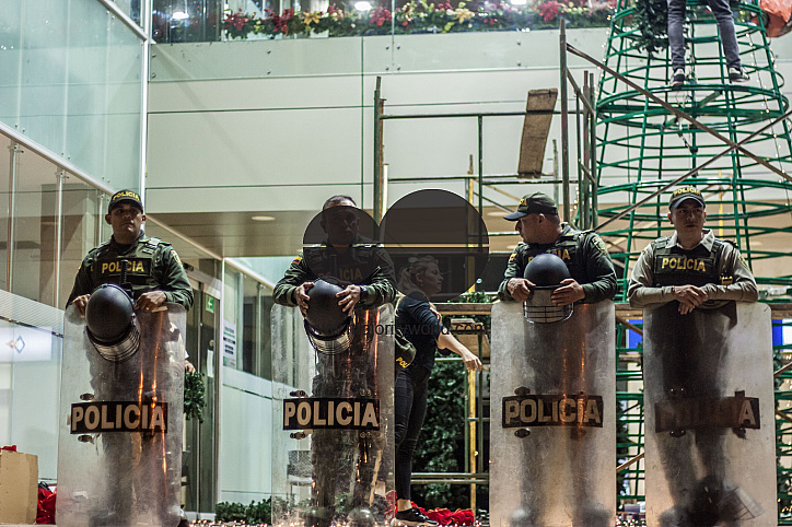 The policemen on the front line
