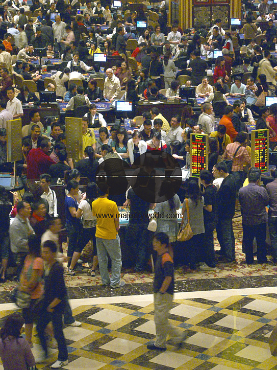 CHINA Chinese tourists gambling in a casino in Macau.