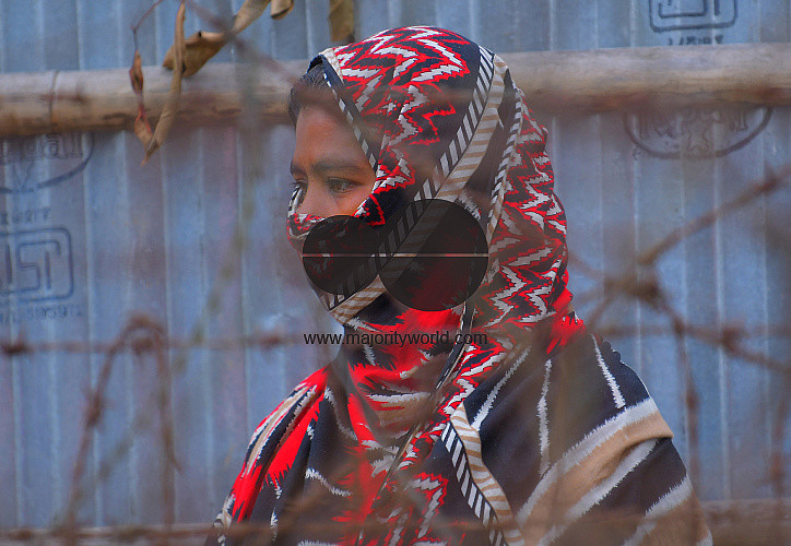 People, who lives in zero line, getting ration during lockdown