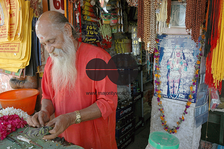 India. Home in Thittacheri town. South India.