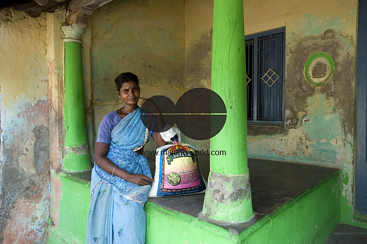 India. Home in Thittacheri town. South India.