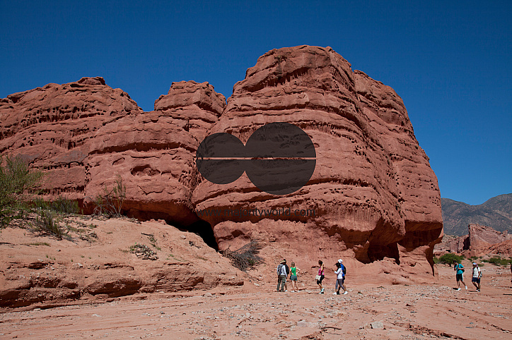 Rock formations in the foothills of Andes in Cafayate region, Salta, Argentina