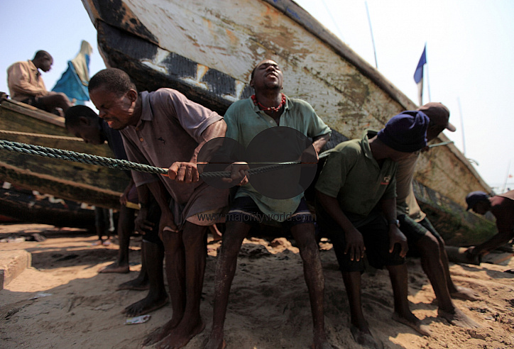 Fishing and football in Jameston, Ghana.