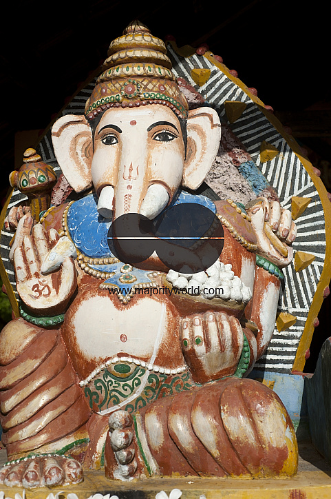 Sri Lanka. Ganesh shrine at Sangaman Kanda, the Eastern post point of the island. East Coast.