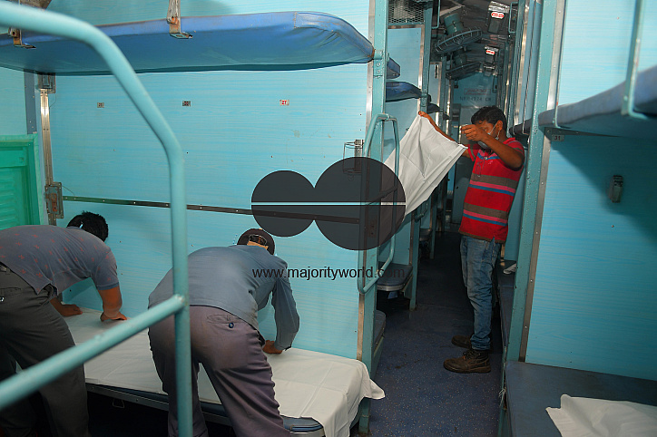 Train carriage converted into isolation ward