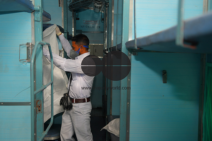 Train carriage converted into isolation ward