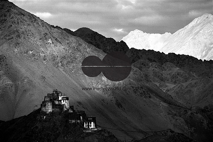Leh Monastery with the Himalays in the background