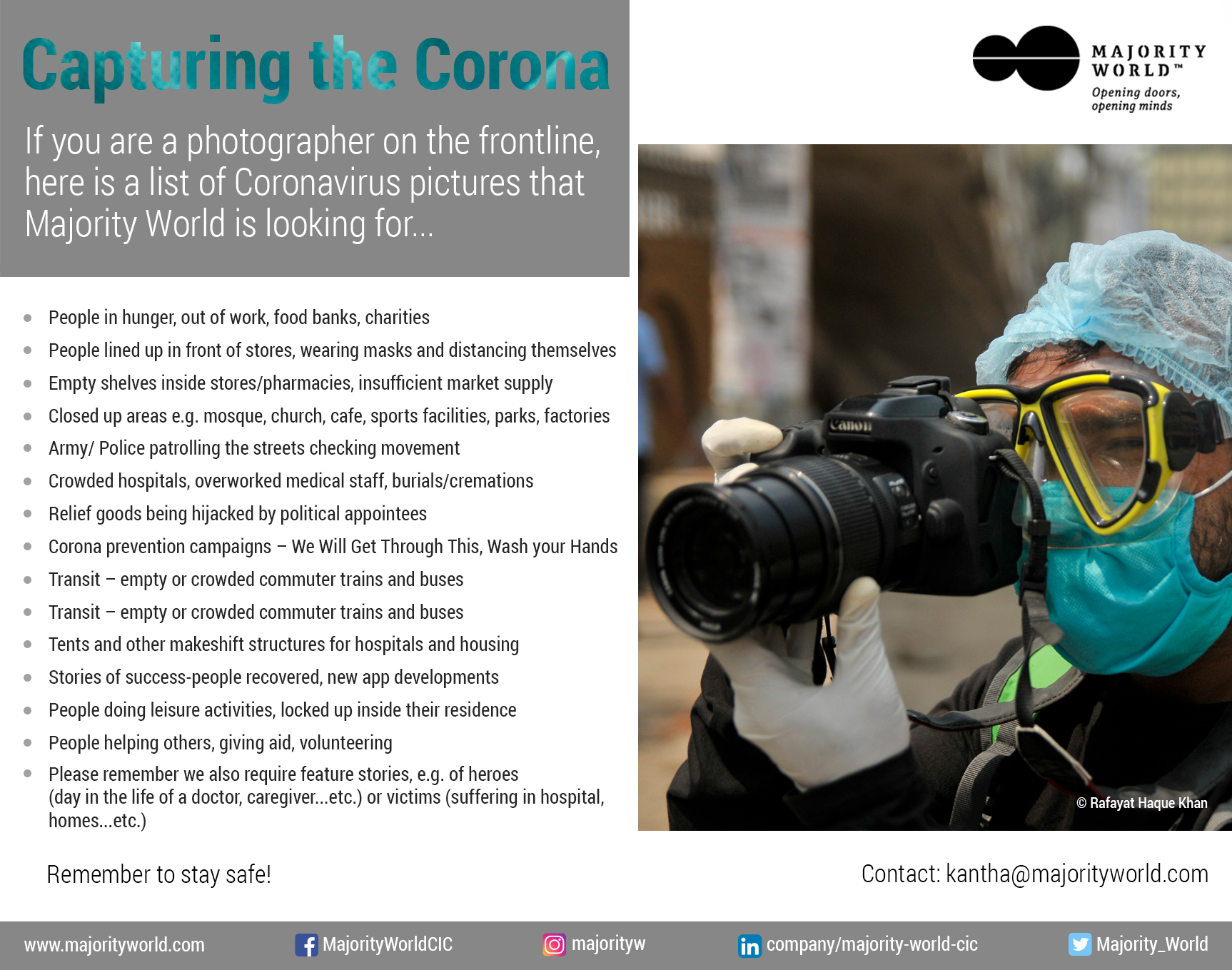 Capture the Coronavirus (COVID-19)