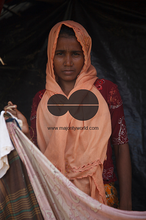 Rohingya Refugee at Tambru No-man's land in Bangladesh-Myanmar border at Tambru, Naikhyangchori, Banderban, Bangladesh