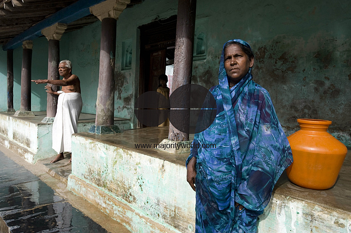 India. Home in Thittacheri town. South India.
