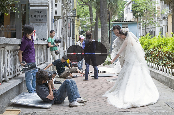 CHINA Photographing a wedding in Guangzhou, Guangdong province..
