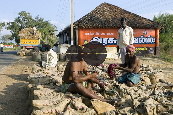 India. Home in Thittacheri town. South India.