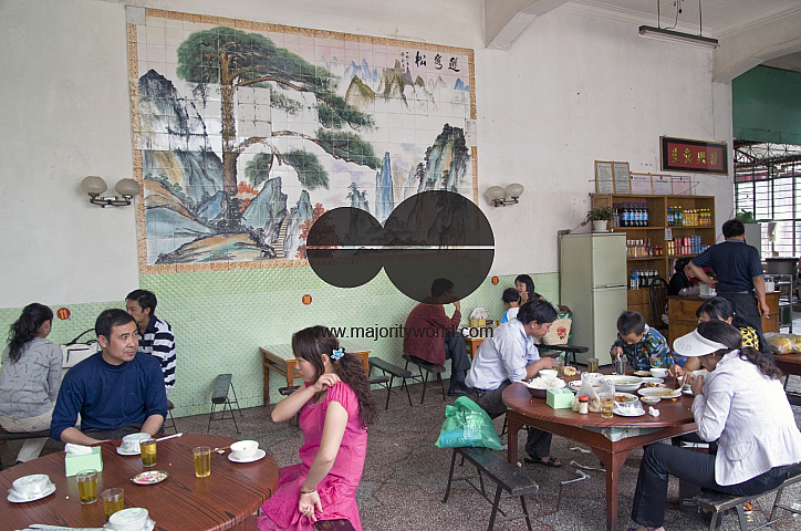 CHINA Customers in a popular restaurant in Kunming, Yunnan province..