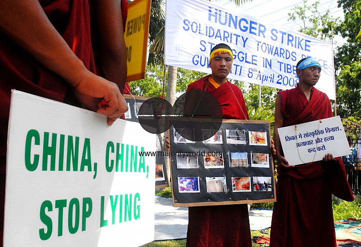 Tibaetan China Protest In INDIA