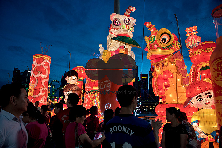 Chinese New year River Hongbao festival at the Marina Bay Floating Platform, Singapore
