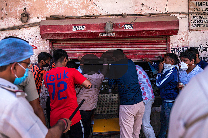 Liquor shop opening after lockdown