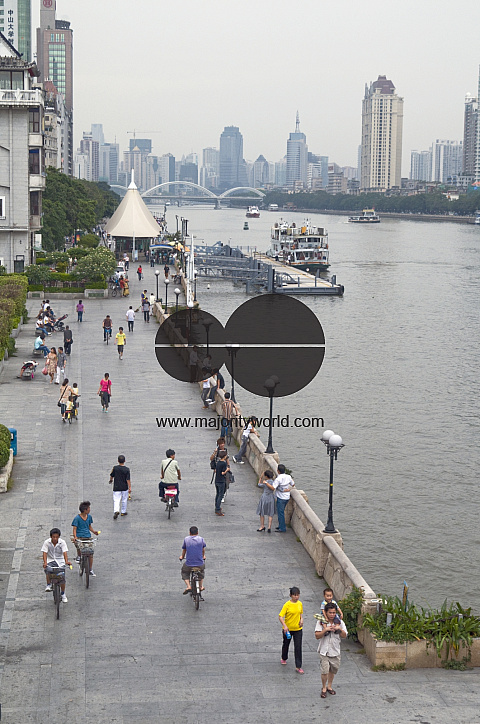 CHINA River promenade in Guangzhou, Guangdong province..