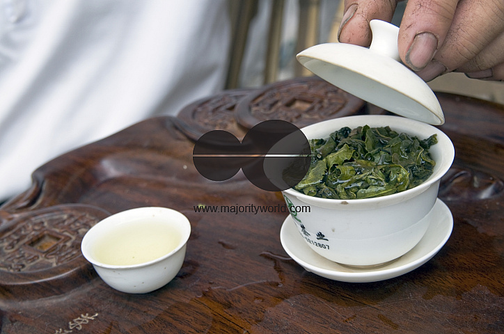 CHINA  making  tea in traditional way in Fujian province.