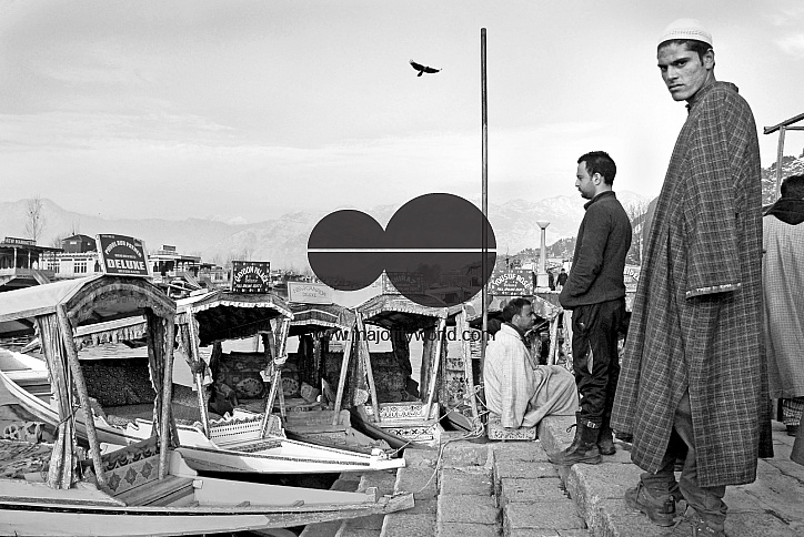 A typical evening on the Dal Lake on a 'normal' day in Srinagar, Kashmir.