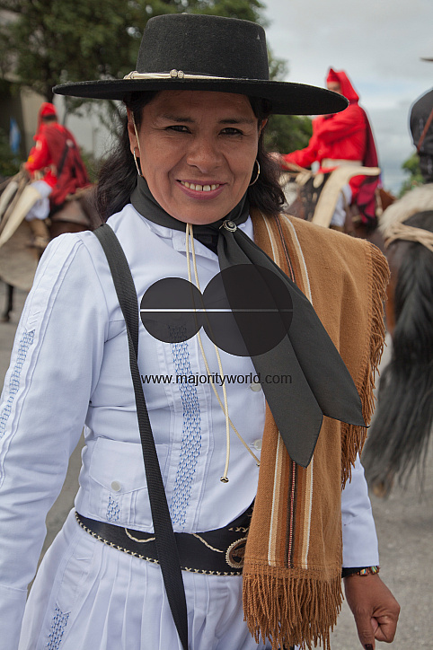 Parade of gauchos in traditional costumes in Salta, Argentina