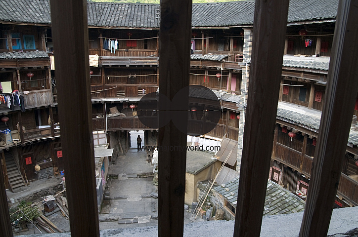 CHINA Traditional Hakka house in a village  in Fujian province.