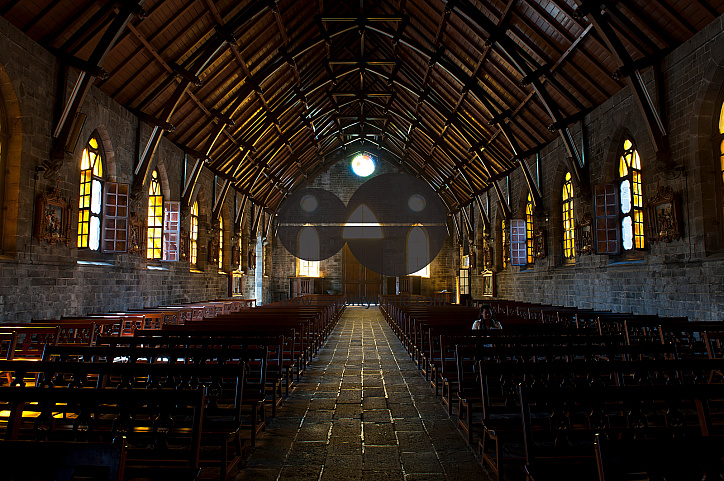 Mauritius. Notre Dames de Lourdes. Church. Interior.  Quatre Bornes.