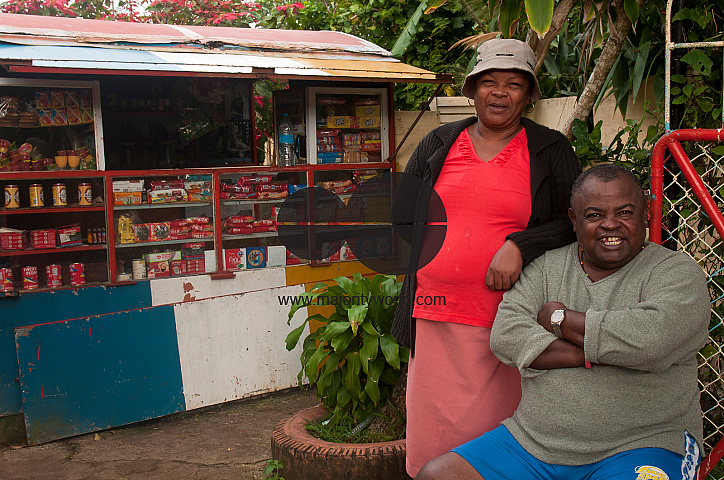 Mauritius. Rodrigues Island. Small shop on the island of Rodrigues.