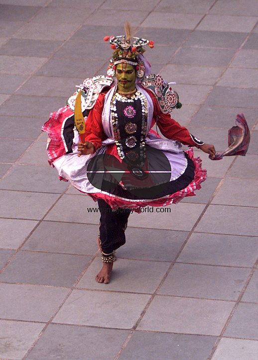 A South Indian dancer performs dance during a stage show at a dance festival in Kolkata, India