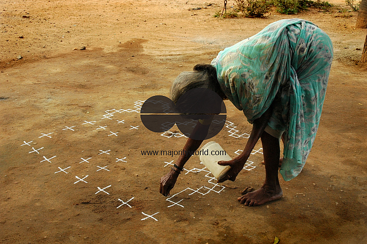 India. Home in Thittacheri town. South India.