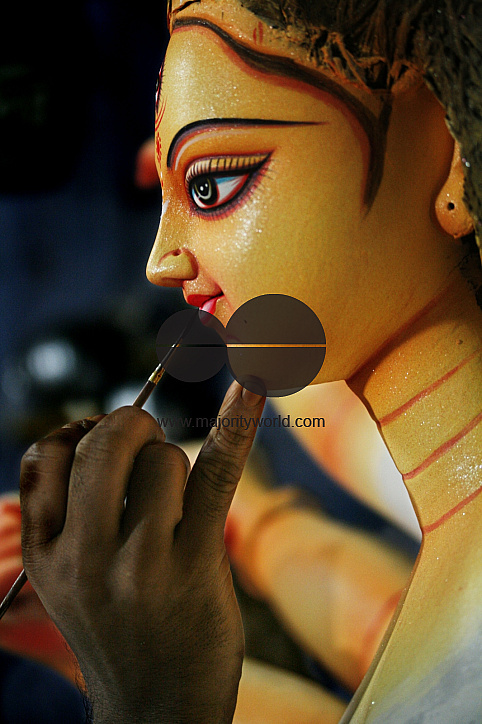 Preparation of Durga Puja
