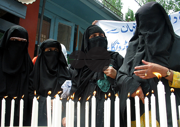 Muslim Khawateen Markaz during a protest
