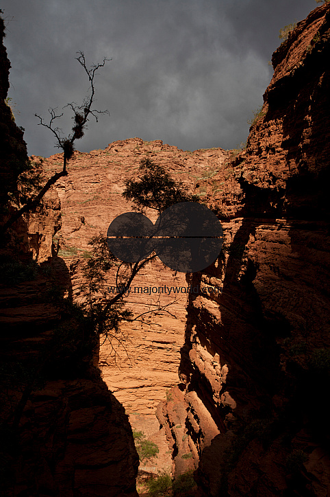 The 'Throat's Devil' canyon and rock formations in the foothills of Andes in Cafayate region, Salta, Argentina