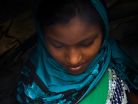 Rohingya Refugee at Tambru No-man's land in Bangladesh-Myanmar border at Tambru, Naikhyangchori, Banderban, Bangladesh