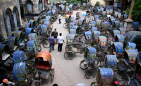 Illegal rickshaw in Rajshahi