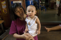 Thailand. Mother & Child. Samuthprakarn