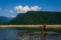 Boy fishing