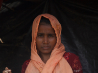 Rohingya Refugee at Tambru No-man's land in Bangladesh-Myanmar border at Tambru, Naikhyangchori, Banderban, Bangladesh