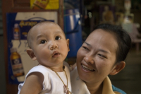 Thailand. Mother & Child. Samuthprakarn.