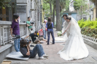 CHINA Photographing a wedding in Guangzhou, Guangdong province..