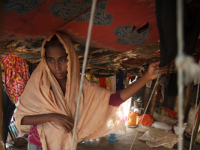 Rohingya Refugee at Tambru No-man's land in Bangladesh-Myanmar border at Tambru, Naikhyangchori, Banderban, Bangladesh