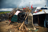 Rohingya Refugee at Tambru No-man's land in Bangladesh-Myanmar border at Tambru, Naikhyangchori, Banderban, Bangladesh